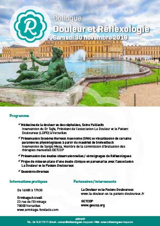 affiche colloque réflexologie versailles