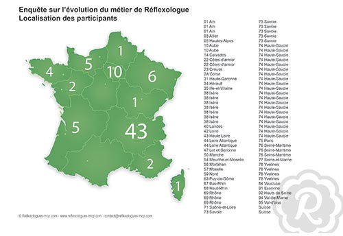 localisation des participants au sondage