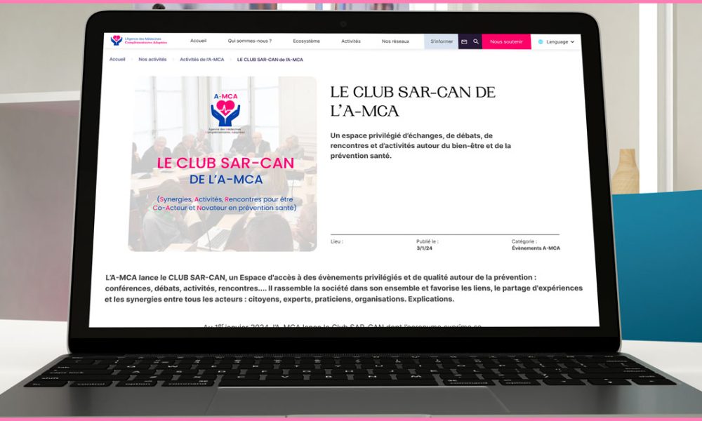 Partenariat avec le Club SAR-CAN de l&rsquo;Agence des Médecines Complémentaires Adaptées