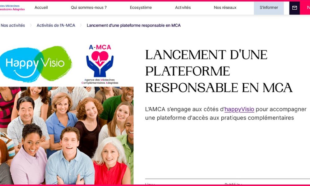 Projet de plateforme proposée par HappyVisio en partenariat avec l&rsquo;A-MCA